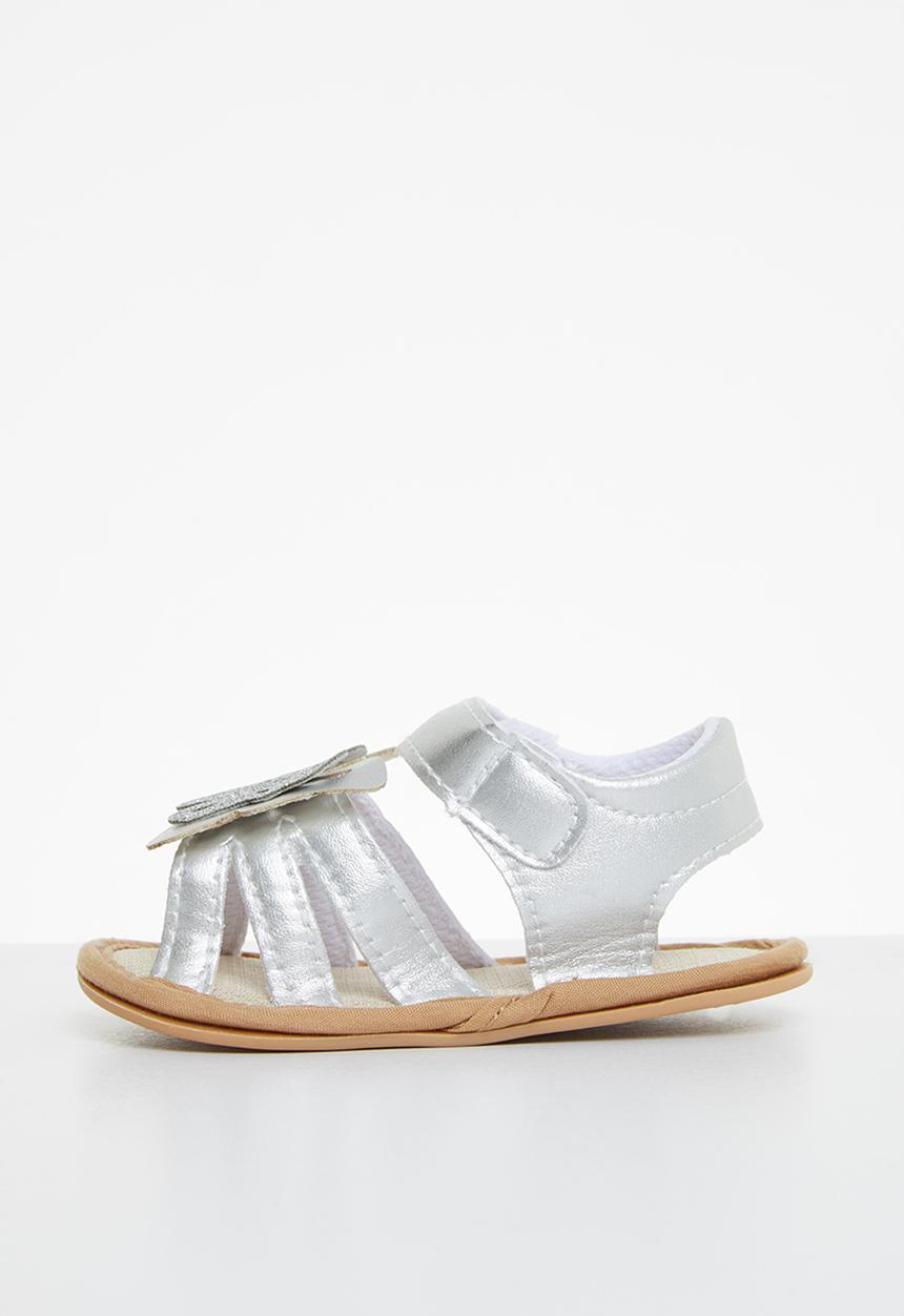 Pop Candy - Girls butterfly sandal - silver