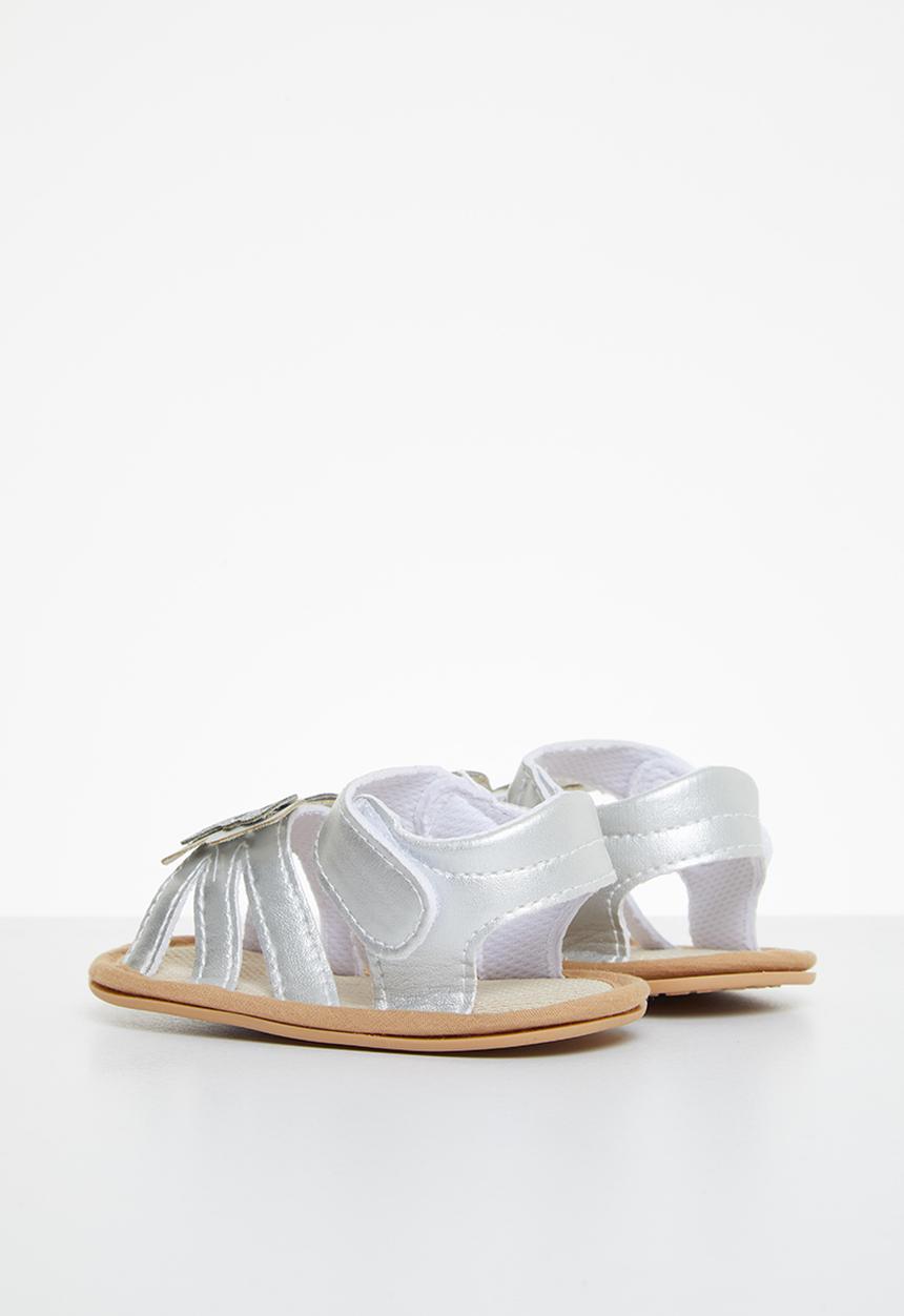 Pop Candy - Girls butterfly sandal - silver
