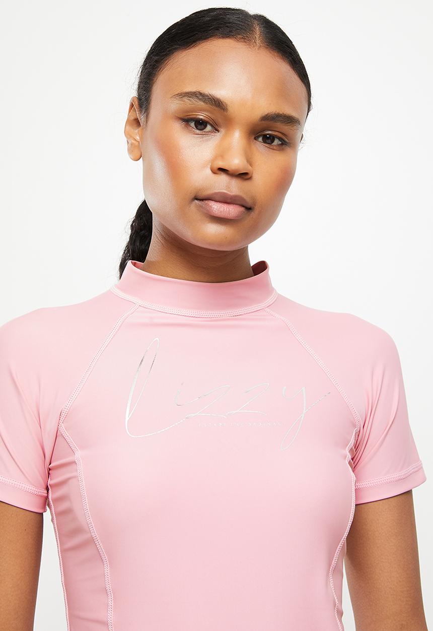 Lizzy - Lillee short sleeve rashie - pink nectar