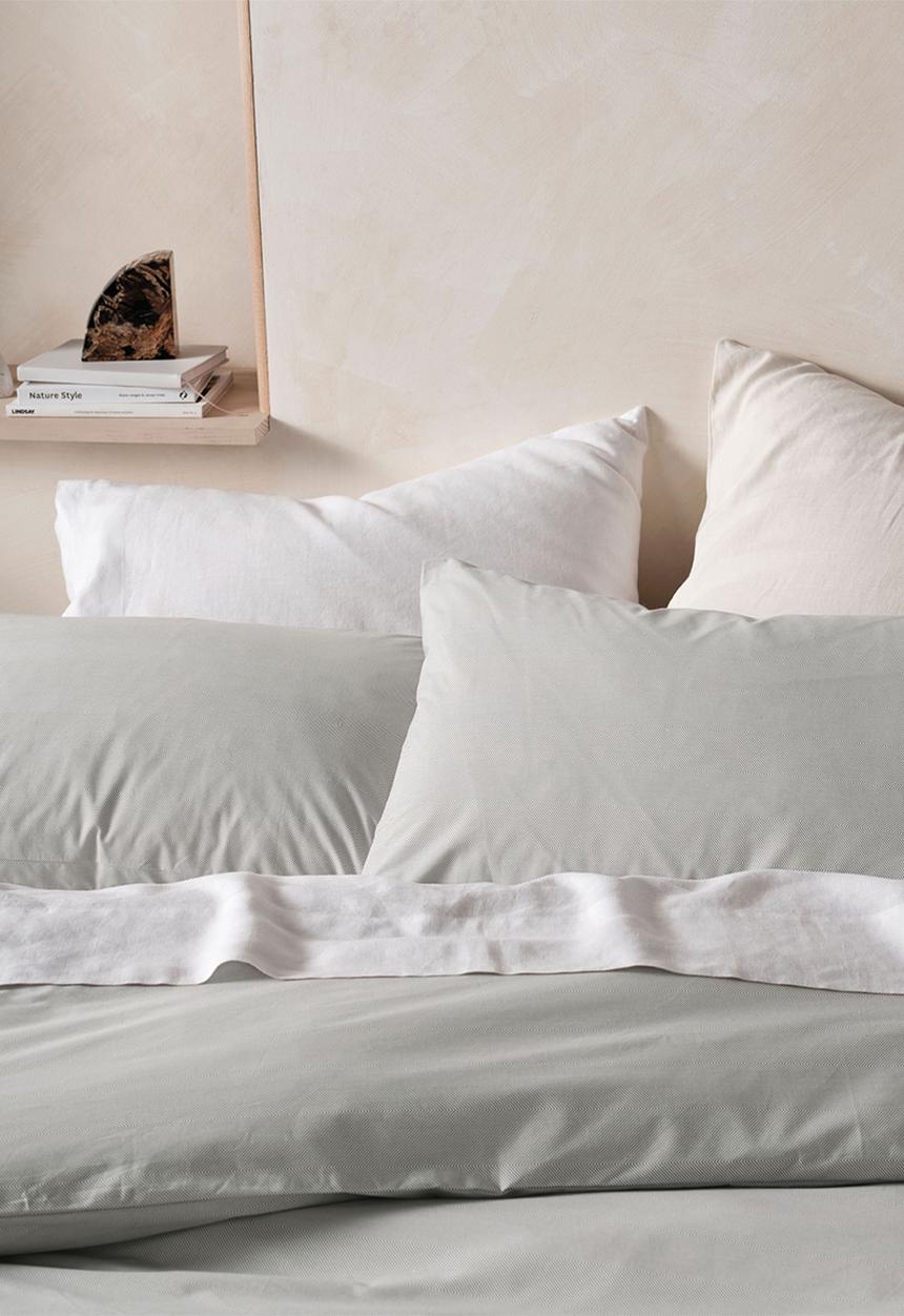 Linen House - Chevron duvet cover set - stone