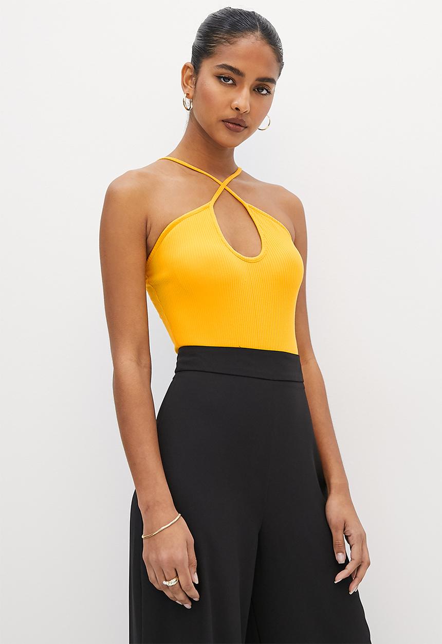 VELVET - Multi way strappy bodysuit - radiant yellow