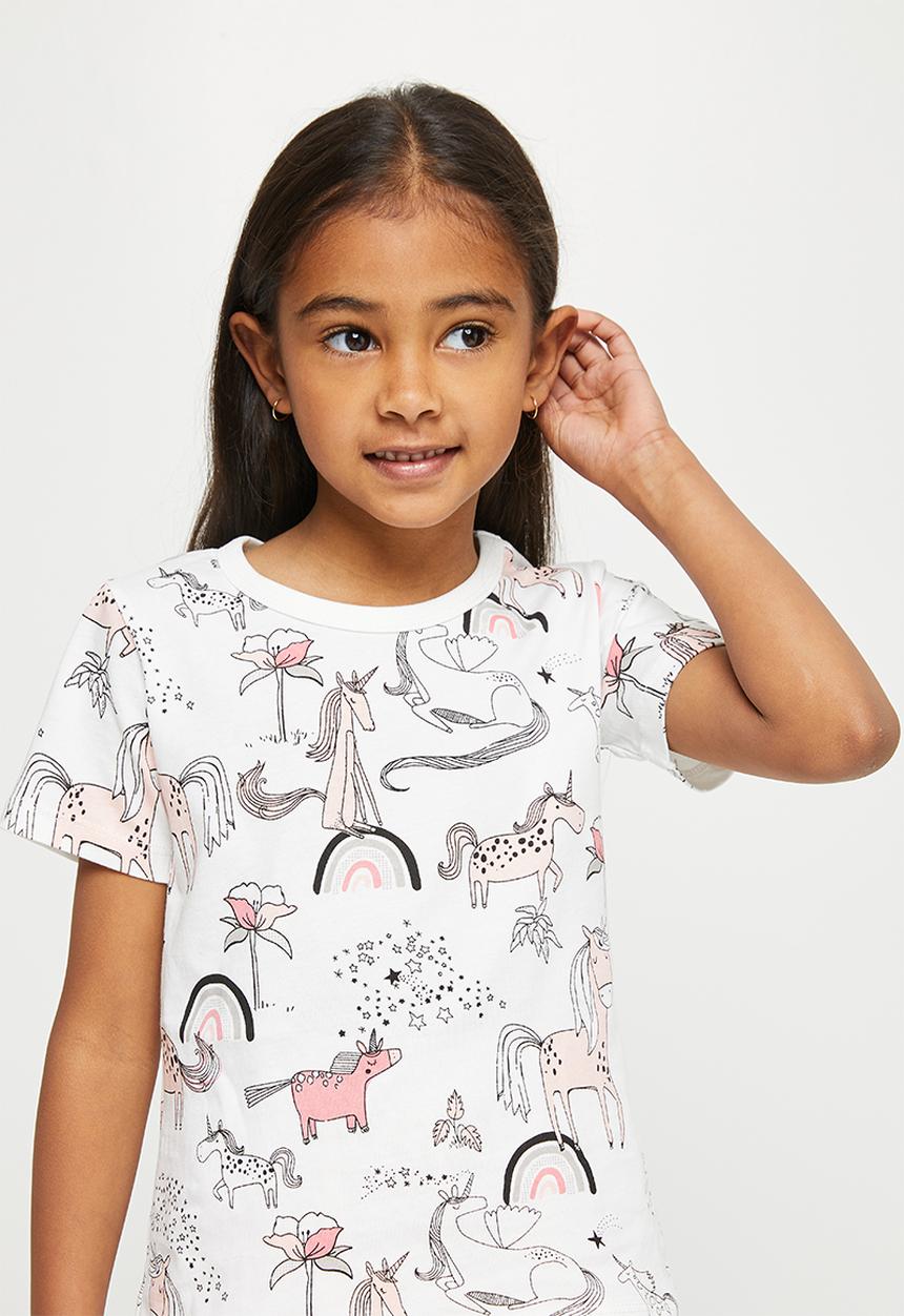 Pop Candy - Girls printed tee - white