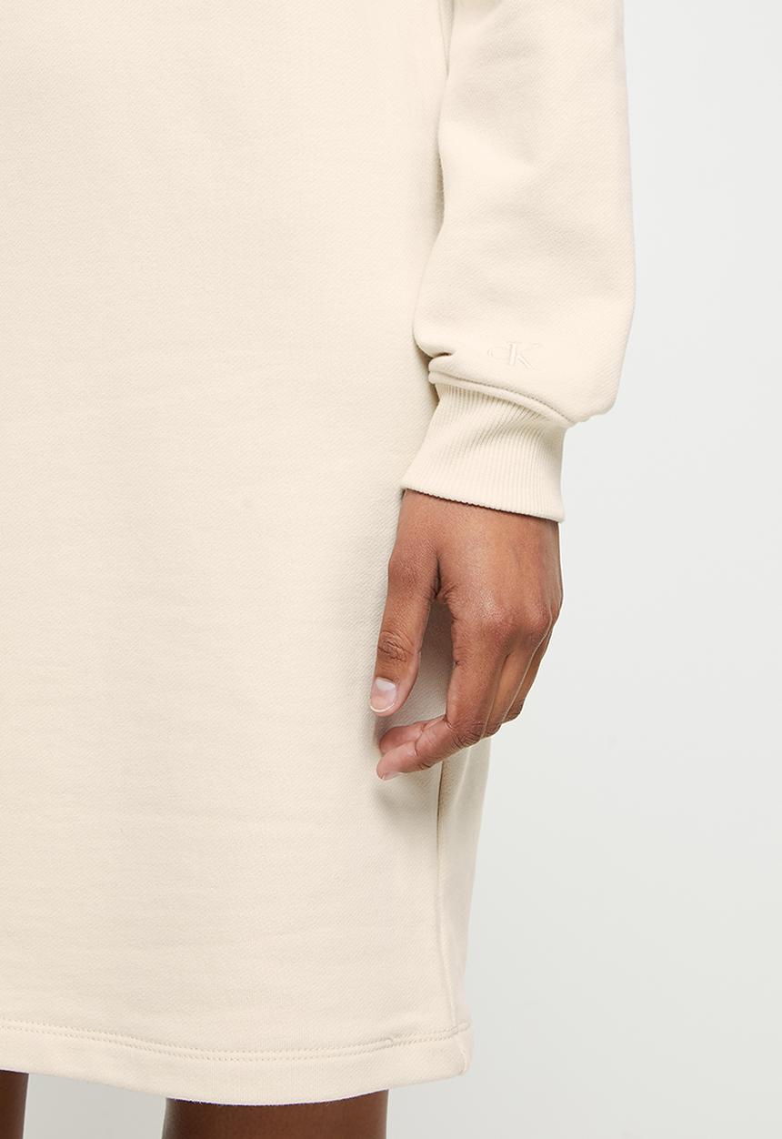 Calvin Klein - Two tone monogram hwk dress - eggshell
