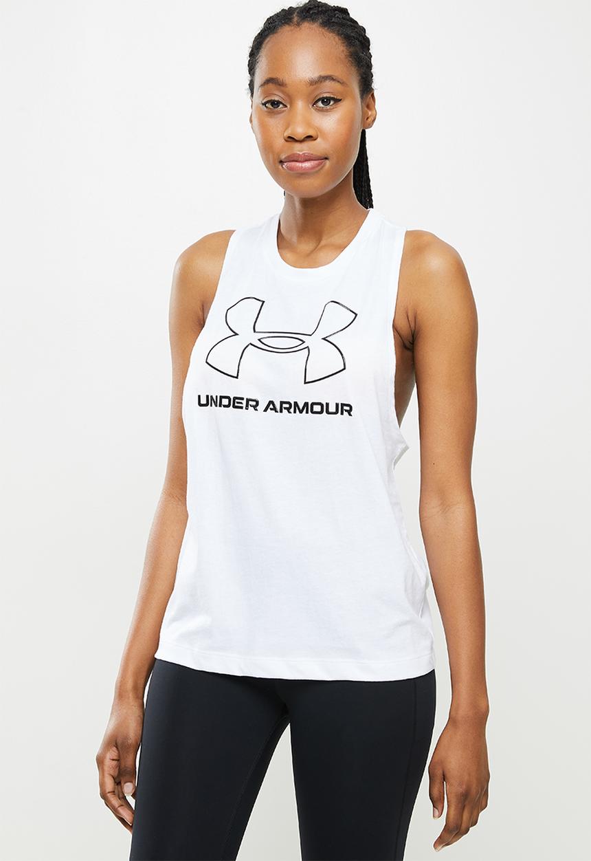 Under Armour - Sportstyle logo tank - white & black