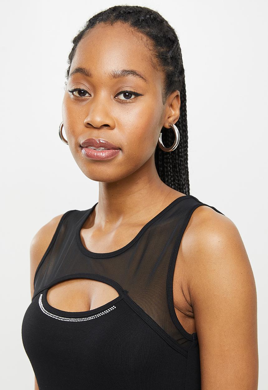 SISSY BOY - Fashion bling logo vest - black