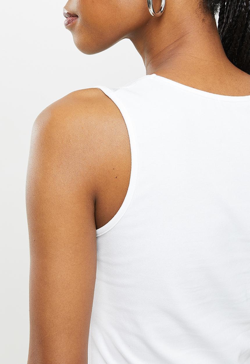 SISSY BOY - Fashion bling logo vest - white