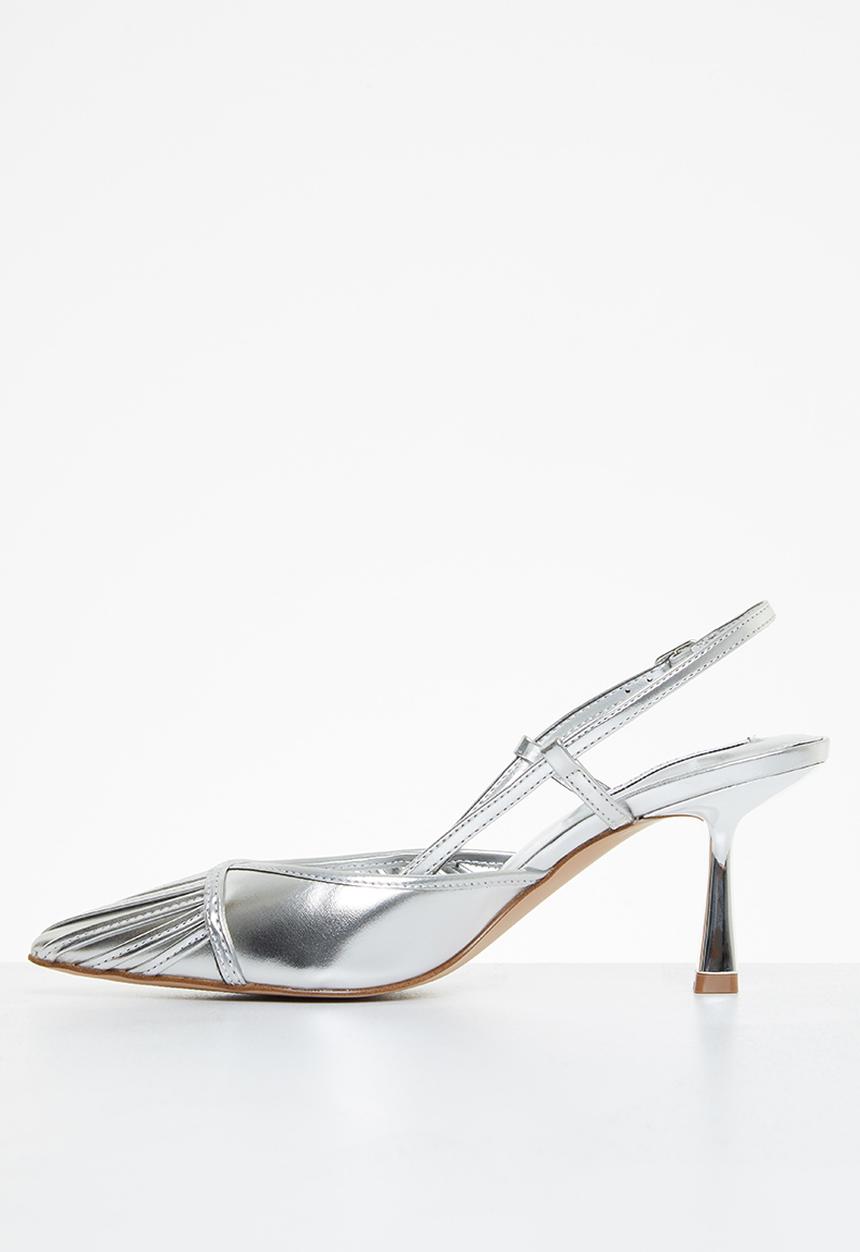 Steve Madden - Litehouese slingback block heel - silver
