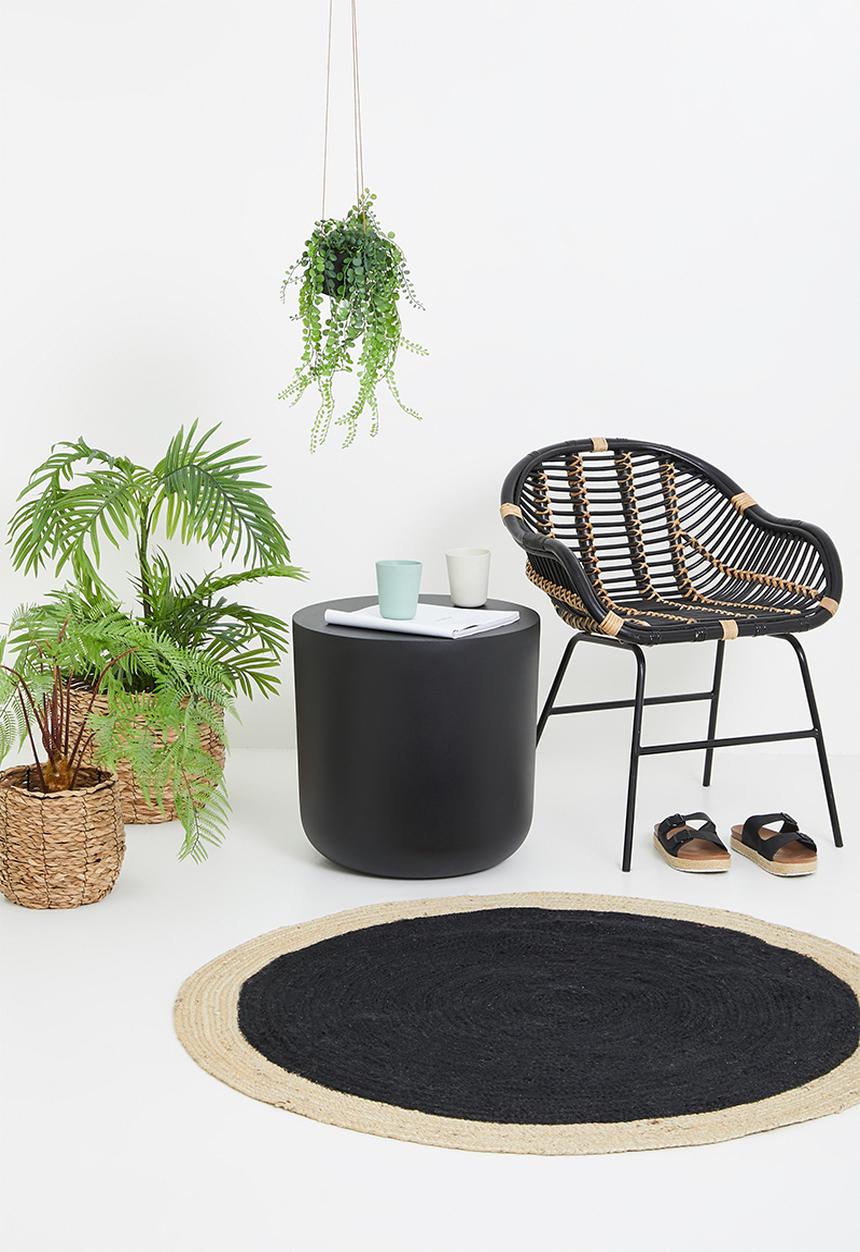 Sixth Floor - Kai outdoor sidetable - black