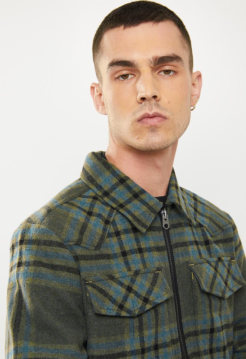 G-STAR - Check overshirt jack - graphite drew check