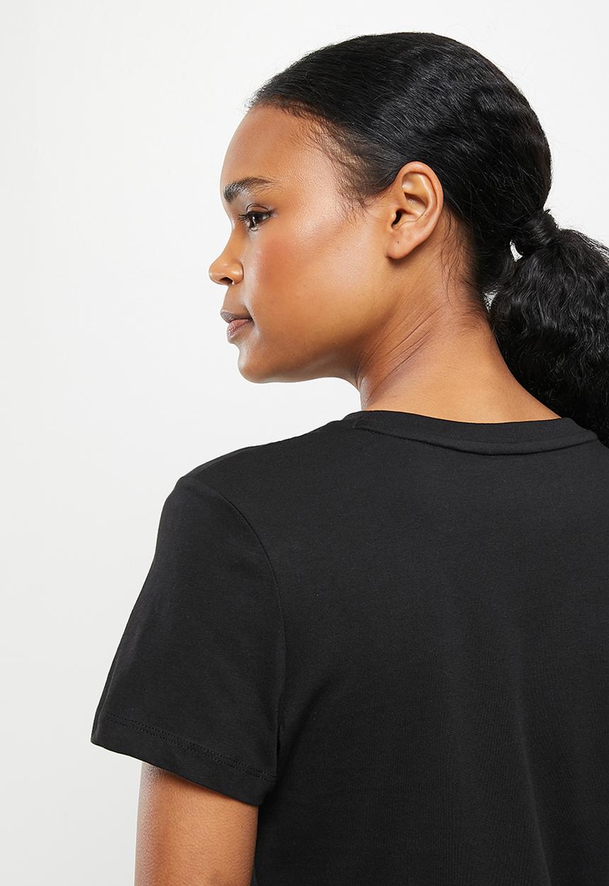 PUMA - Classic metallic logo tee - puma black/rose gold