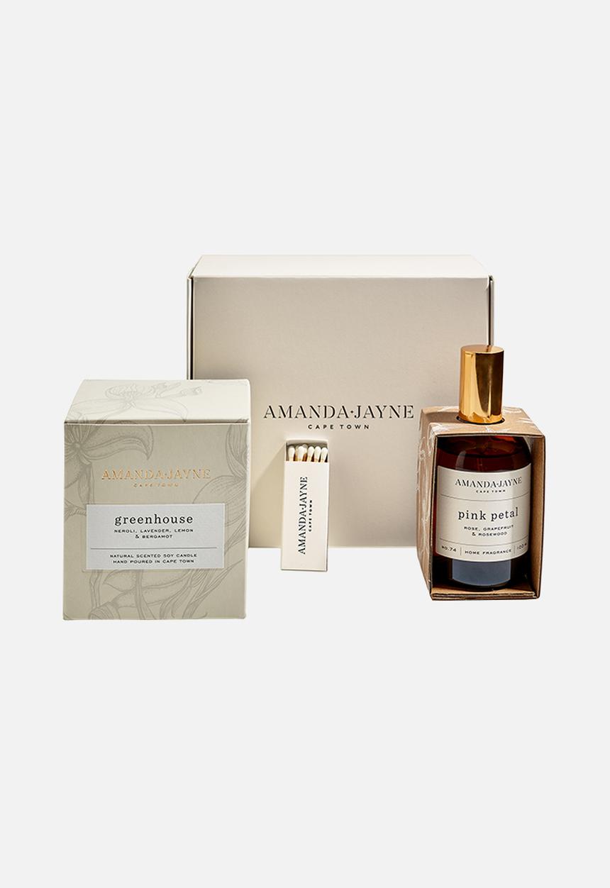 Amanda Jayne - Glass candle & home fragrance gift set - greenhouse