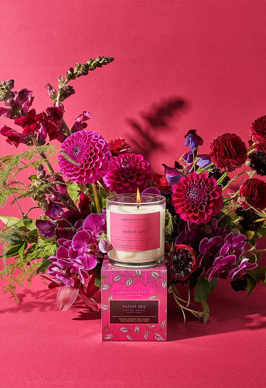 Amanda Jayne - Velvet sky glass collection candle