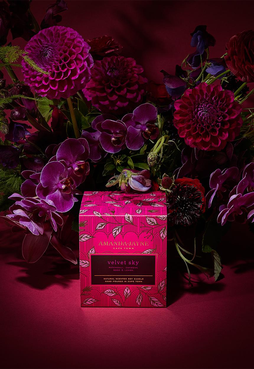 Amanda Jayne - Velvet sky glass collection candle