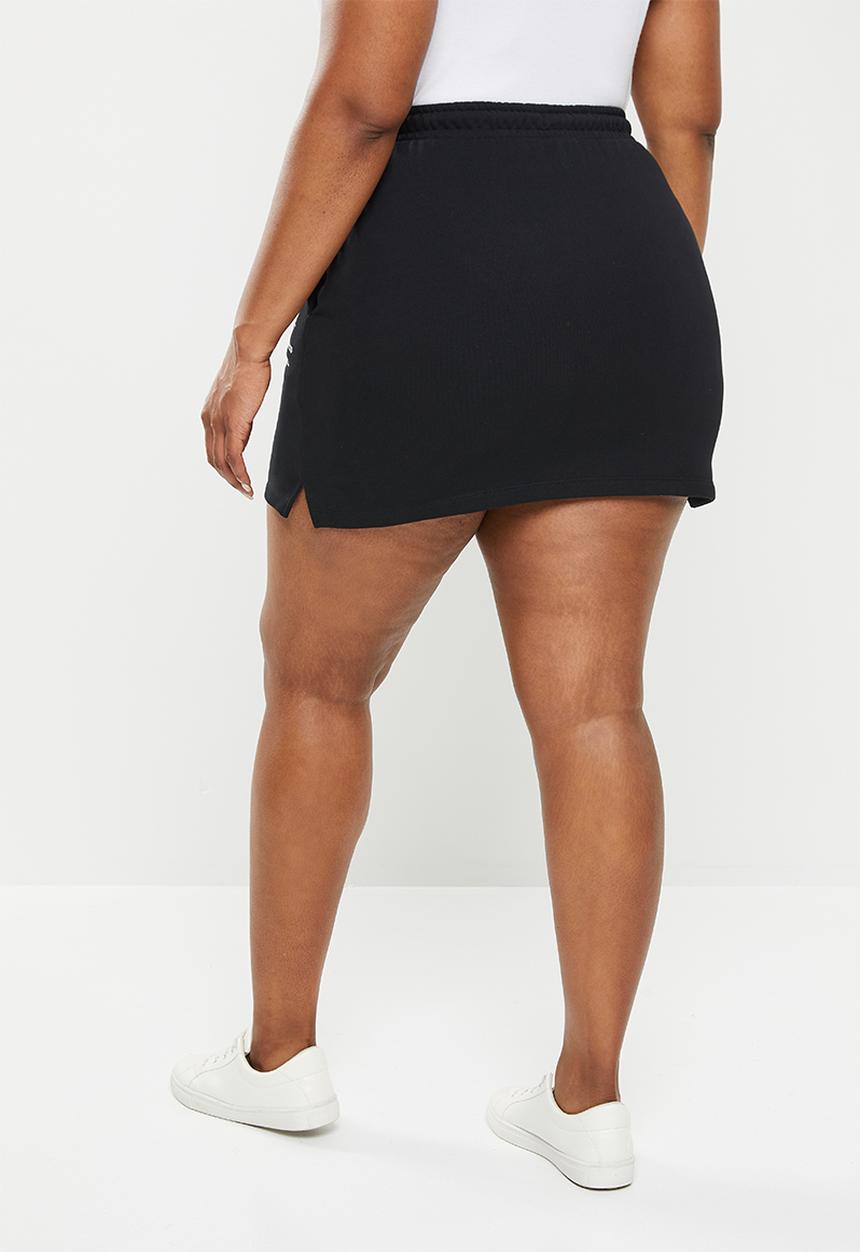 Calvin Klein - Plus two tone monogram skirt - black