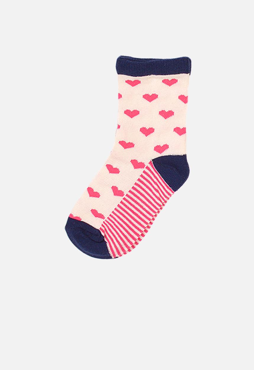 MINOTI - 5-Pack hearts knitted socks - multi