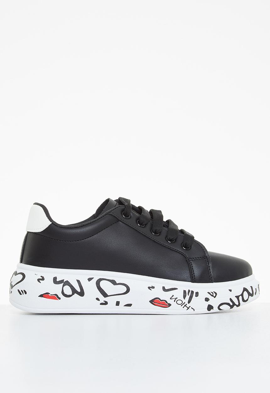 UrbanArt - Hype 6 wax sneaker - black
