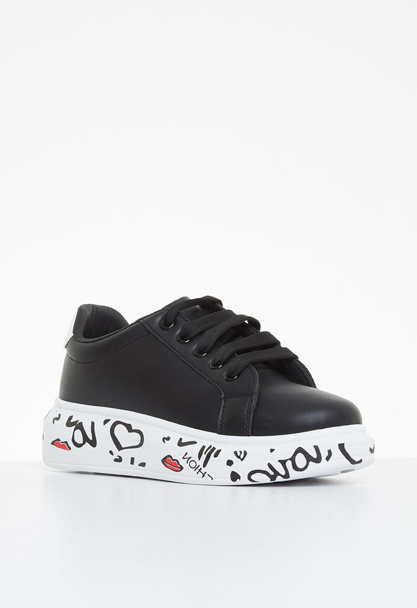 UrbanArt - Hype 6 wax sneaker - black