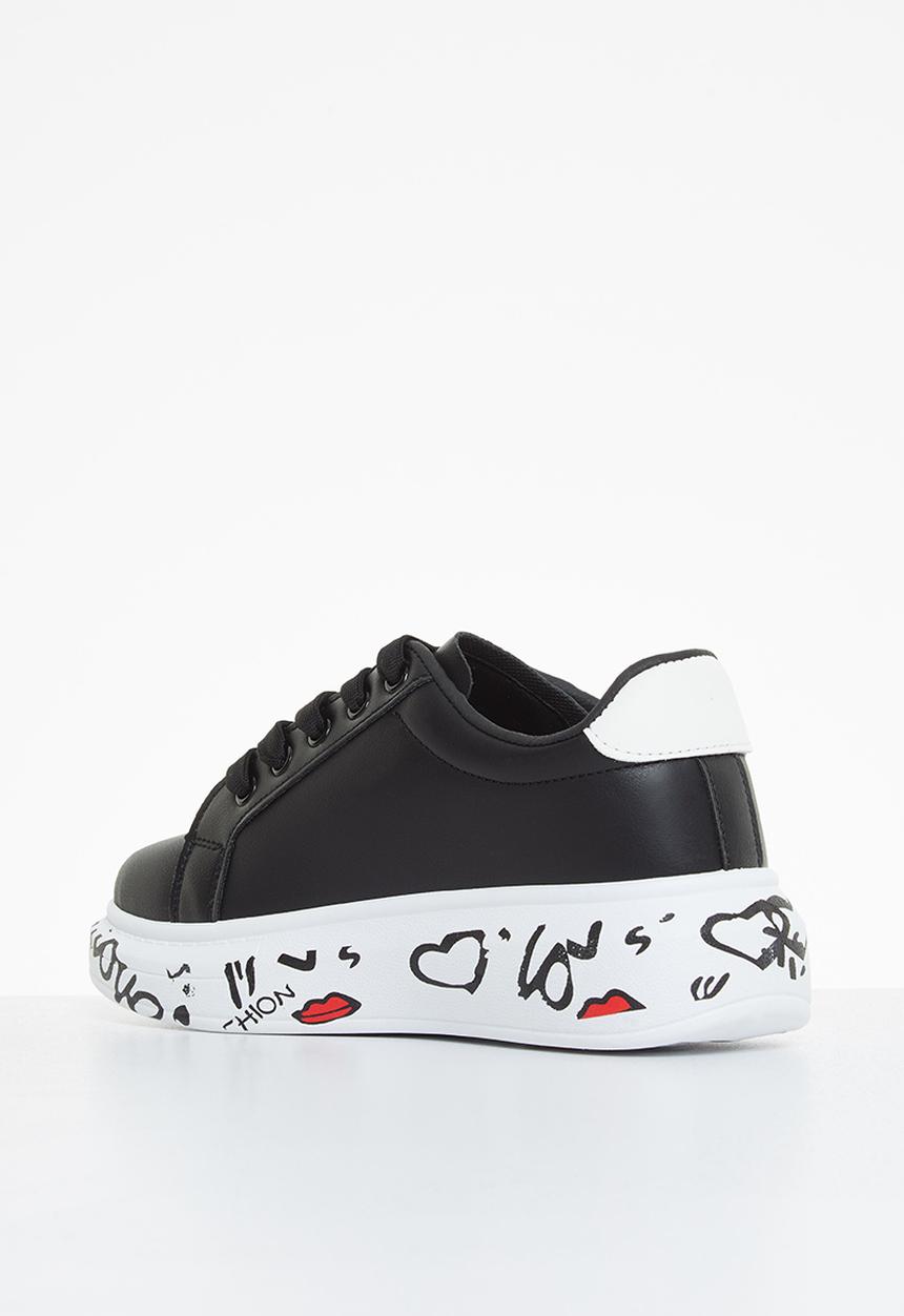 UrbanArt - Hype 6 wax sneaker - black