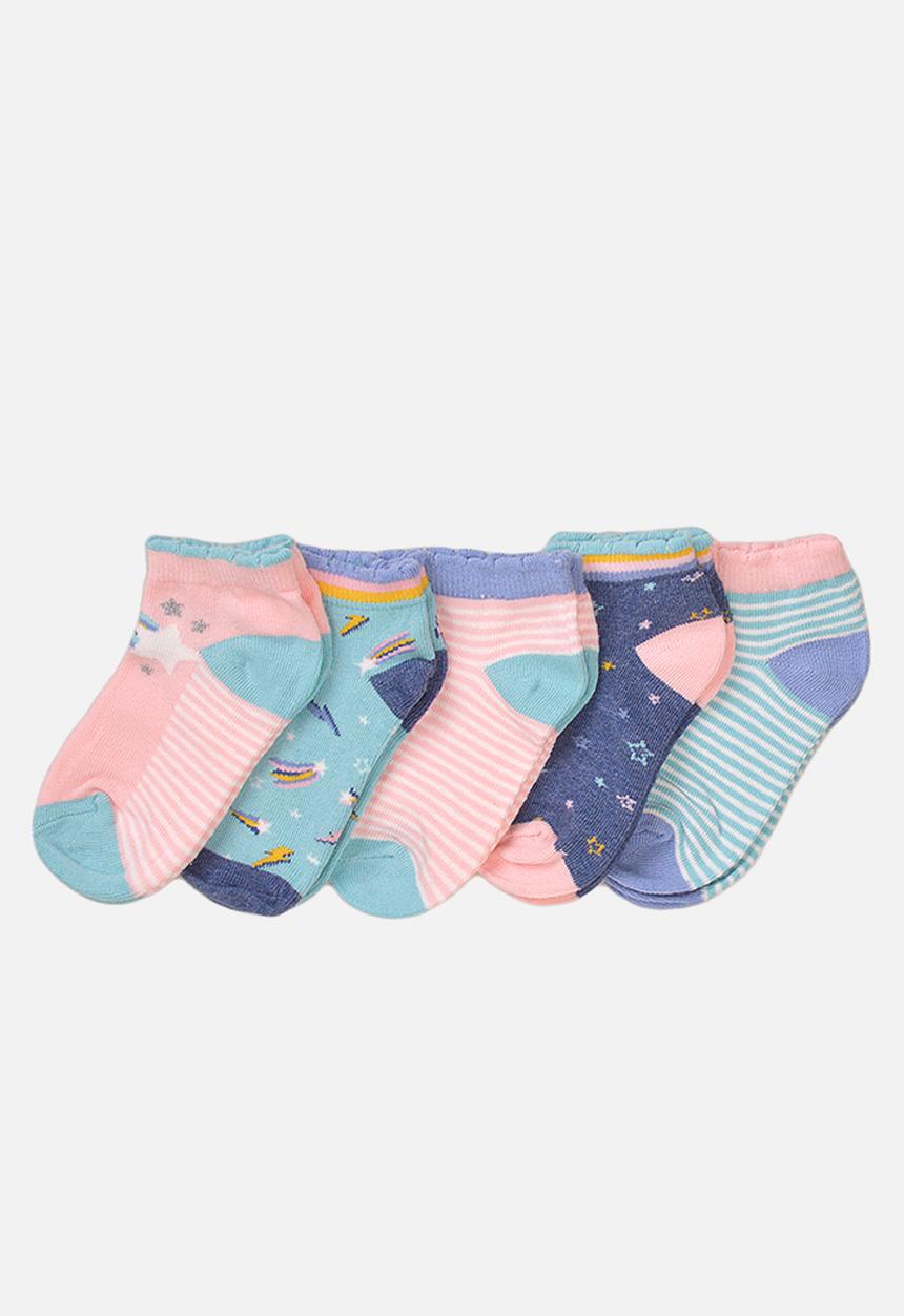 MINOTI - 5-Pack stars knitted trainer socks - multi