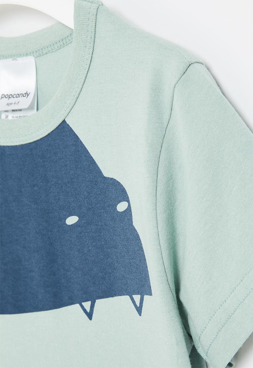 Pop Candy - Boys dino tee - blue