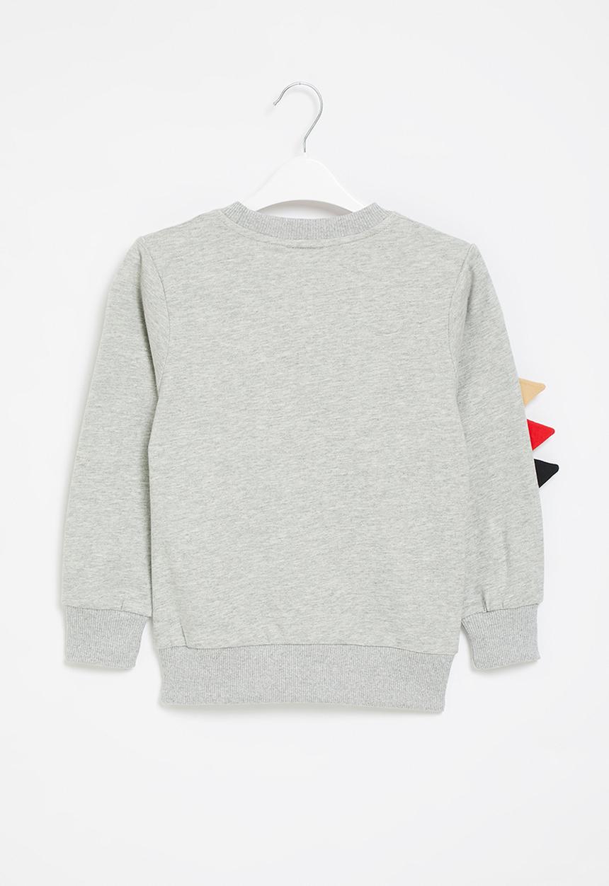 Pop Candy - Boys dino sweatshirt - grey & black