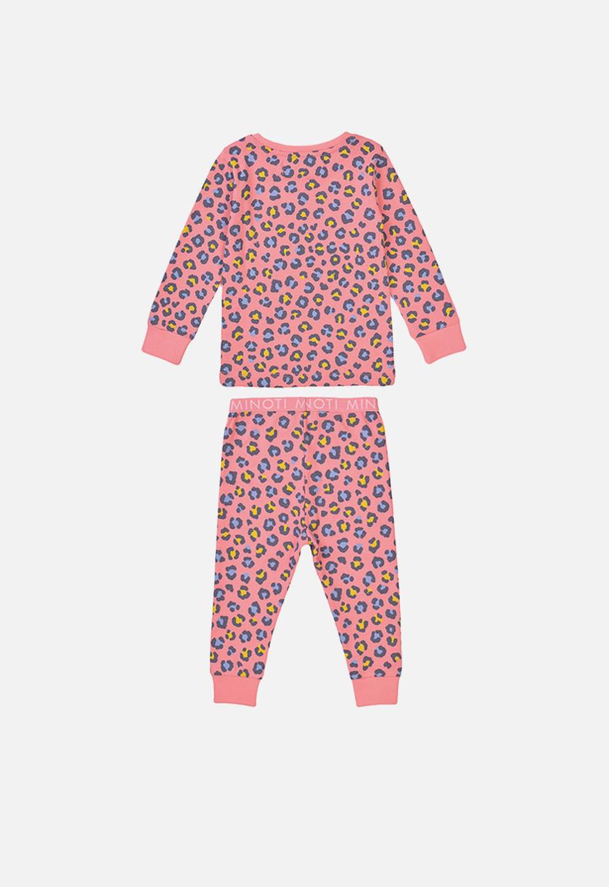 MINOTI - 2-piece leopard pyjama set - pink