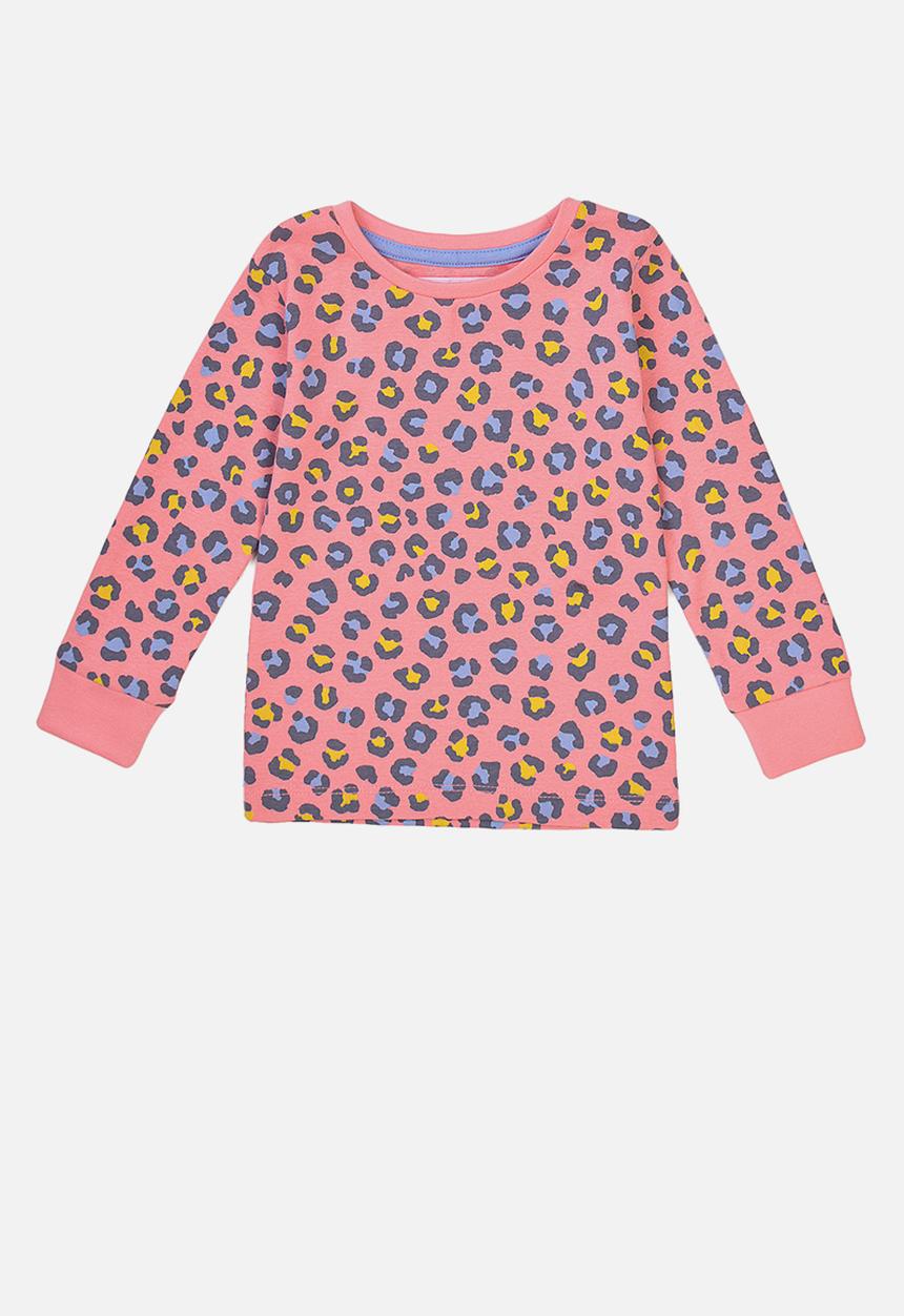 MINOTI - 2-piece leopard pyjama set - pink