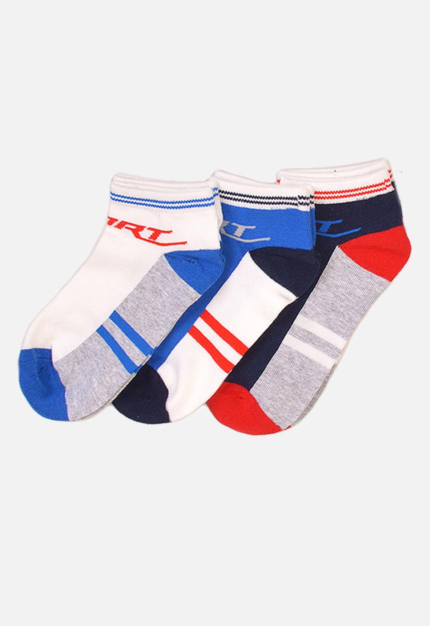 MINOTI - 3-Pack sport trainer knitted socks - multi