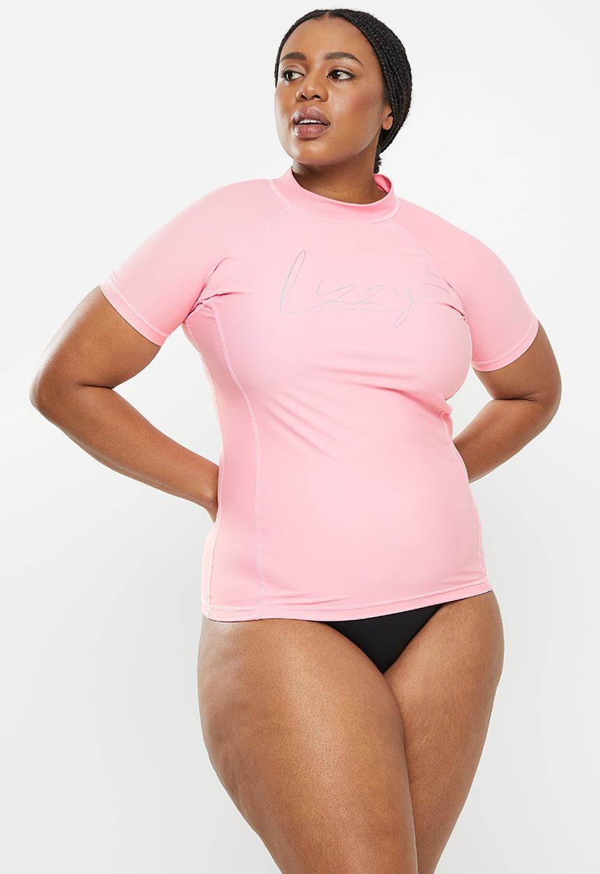 Lizzy - Plus lillee short sleeve rashie - pink nectar