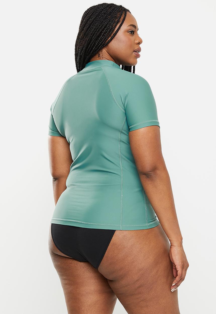 Lizzy - Plus lillee short sleeve rashie - sagebrush green