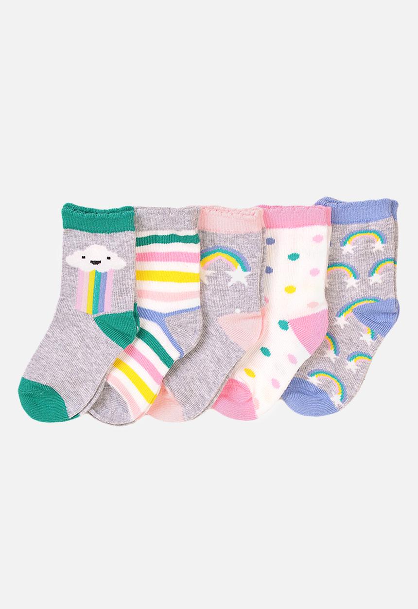 MINOTI - 5-pack rainbow knitted socks - multi