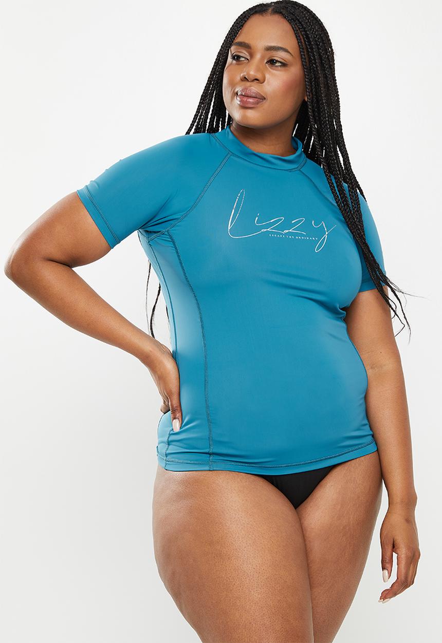 Lizzy - Plus lillee short sleeve rashie - lyons blue