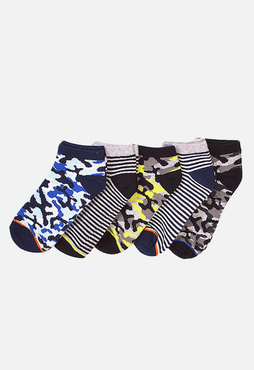 MINOTI - 5-Pack camo trainer knitted socks - multi