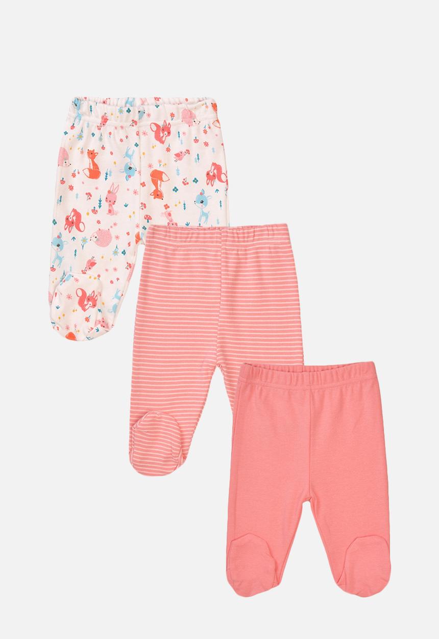 MINOTI - Basic 3-pack leggings - pink/ multi