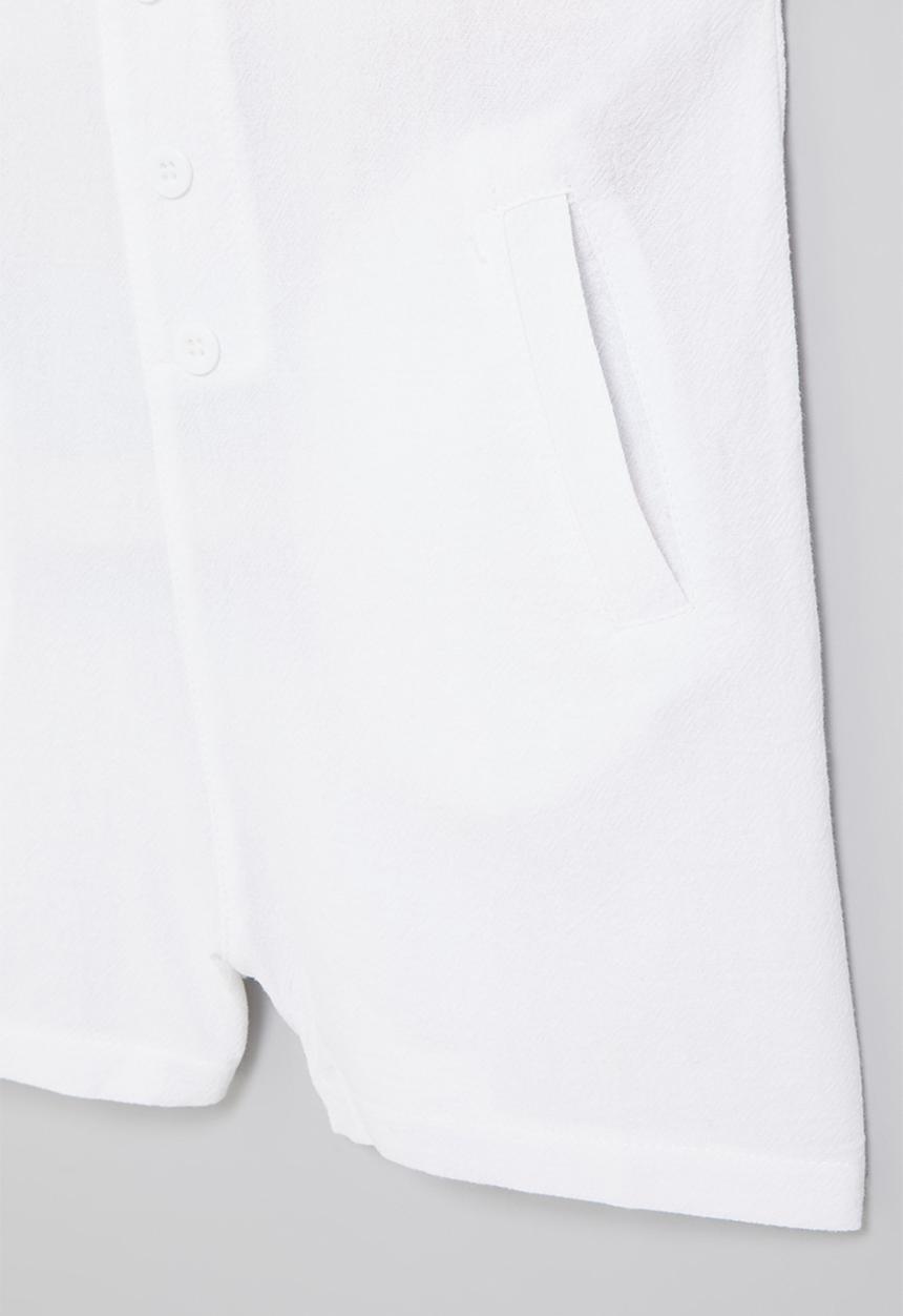 Rebel Republic - Girls short dungaree - white