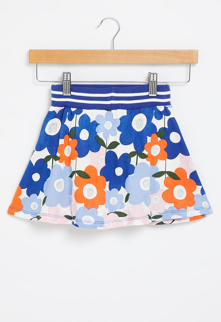 Pop Candy - Girls flower skirt - blue