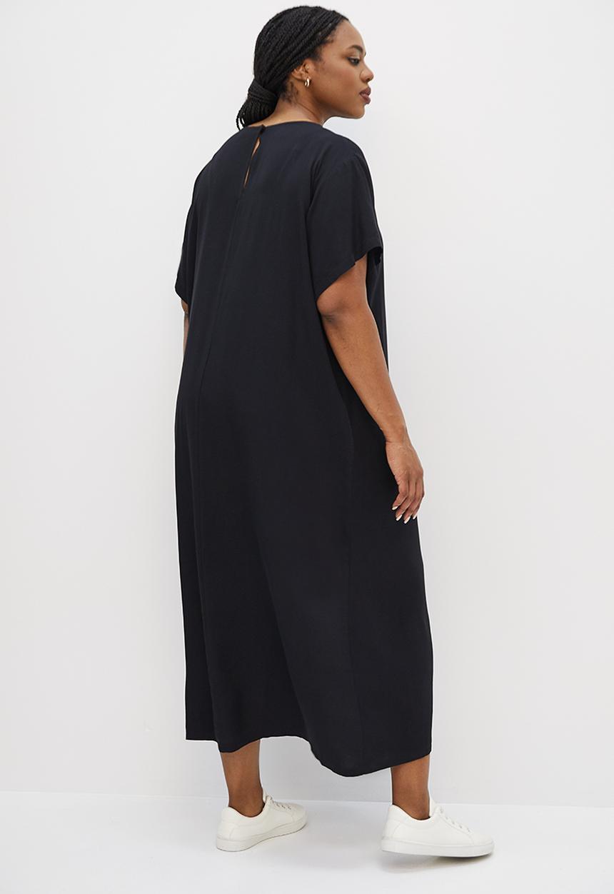 edit Plus - Maxi woven tee dress - black