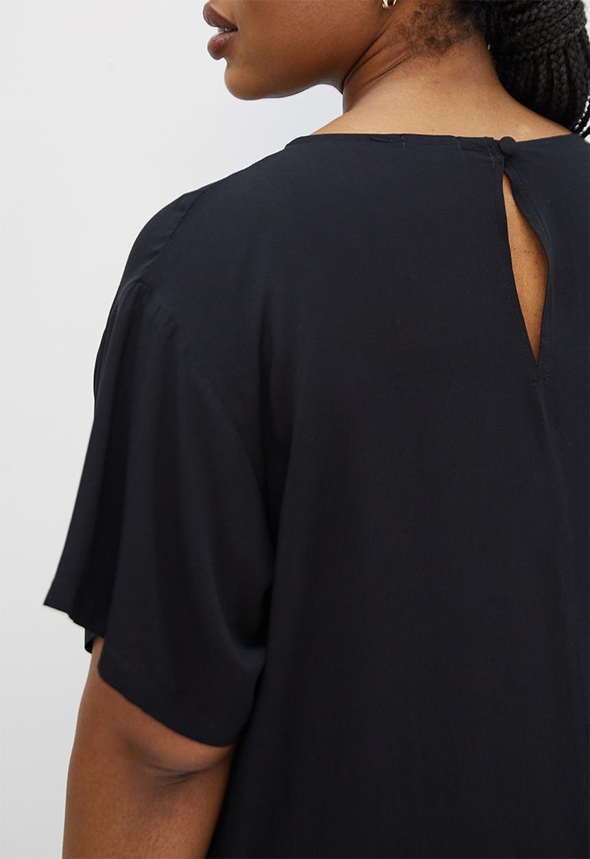 edit Plus - Maxi woven tee dress - black