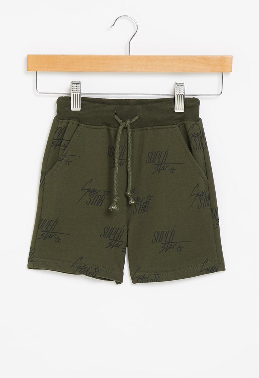 Pop Candy - Boys crocodile shorts - olive