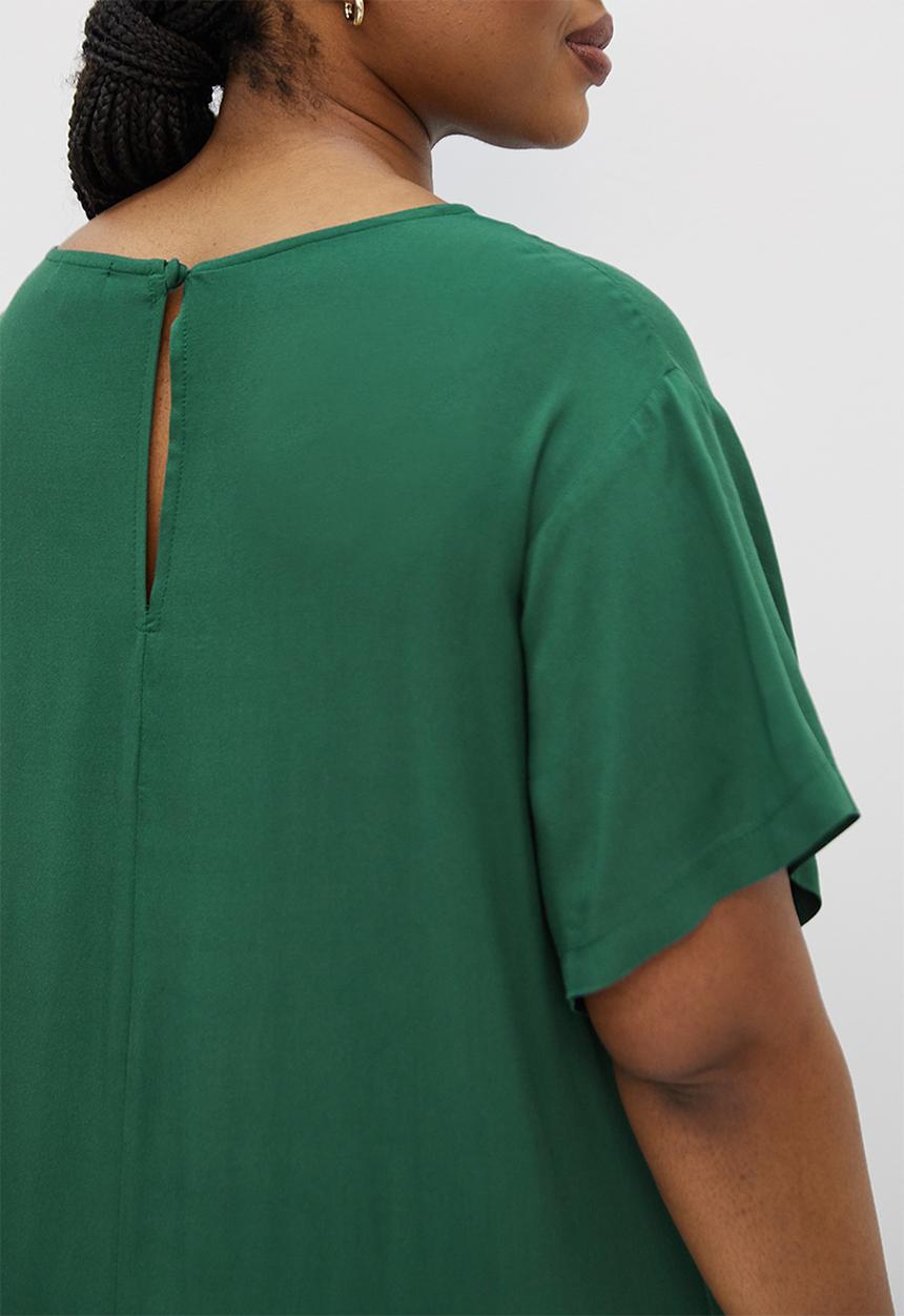 edit Plus - Maxi woven tee dress - bottle green