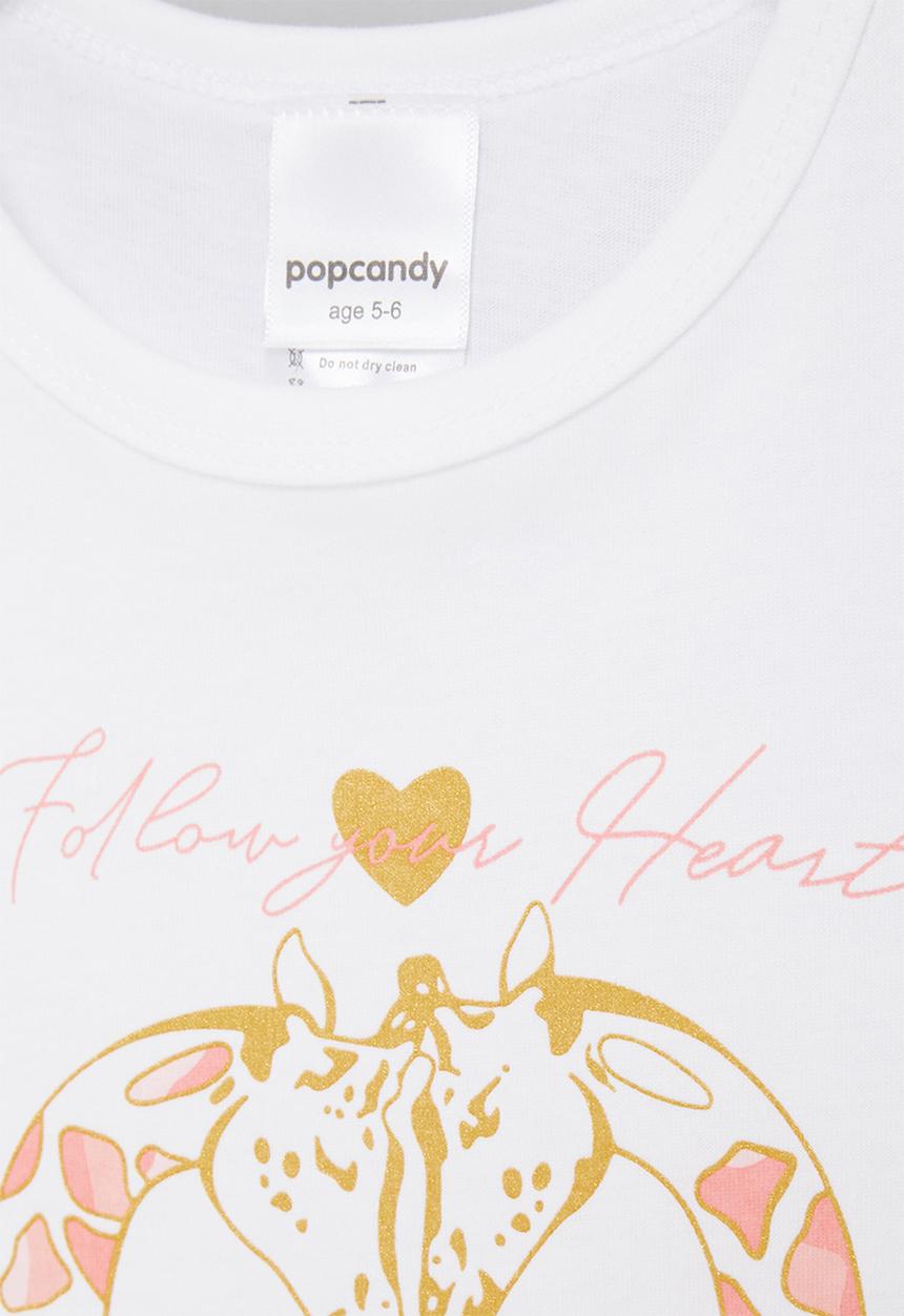 Pop Candy - Giraffe tee - white