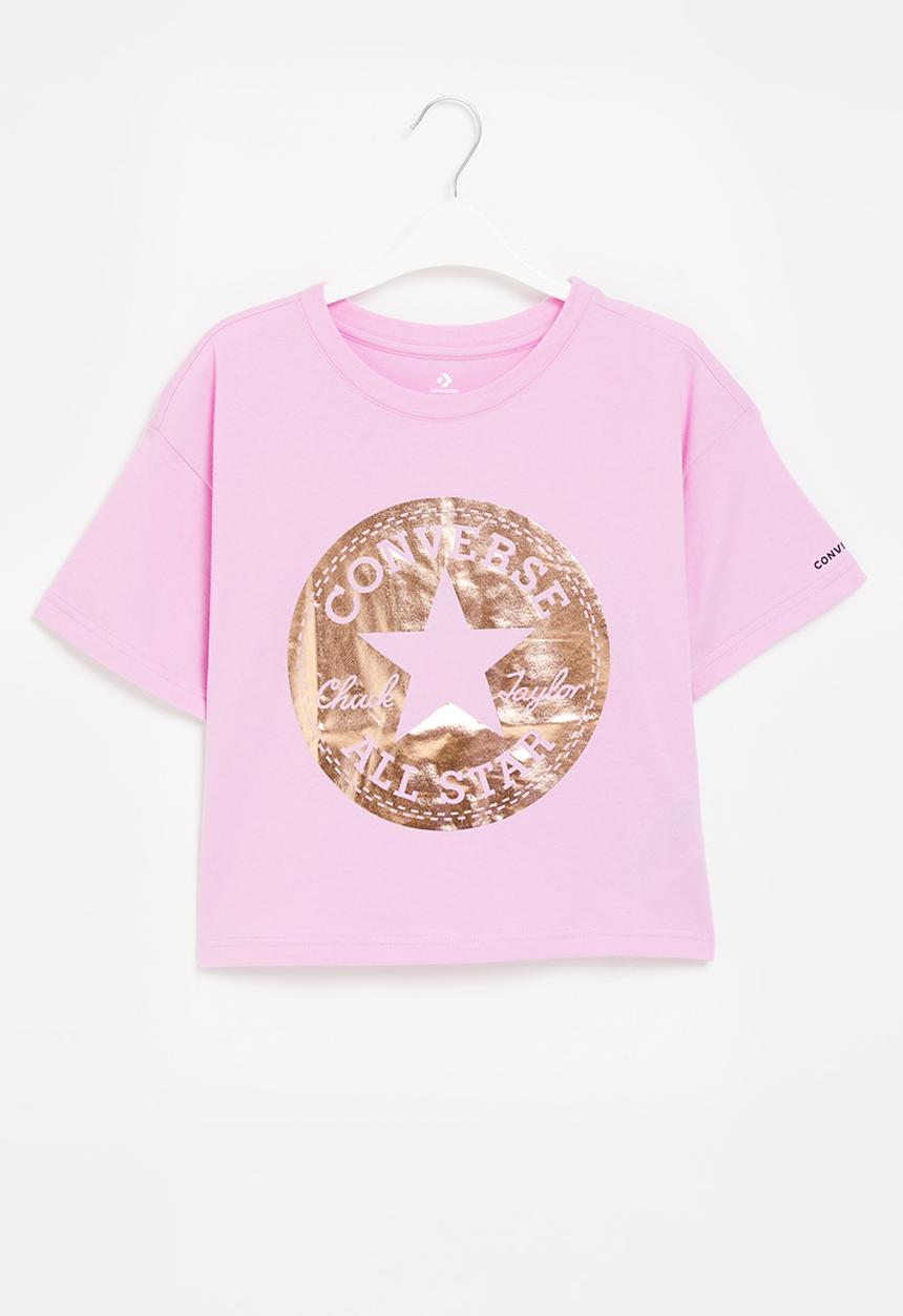 Converse - Cnvg ctp foil boxy tee - converse beyond pink