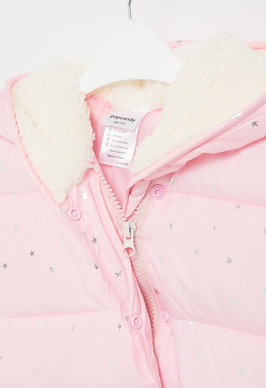 Pop Candy - Girls star hooded jacket - pink