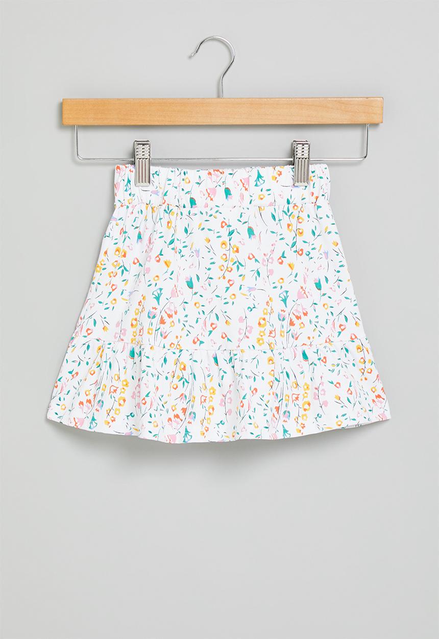 Pop Candy - Girls floral tiered skirt - multi