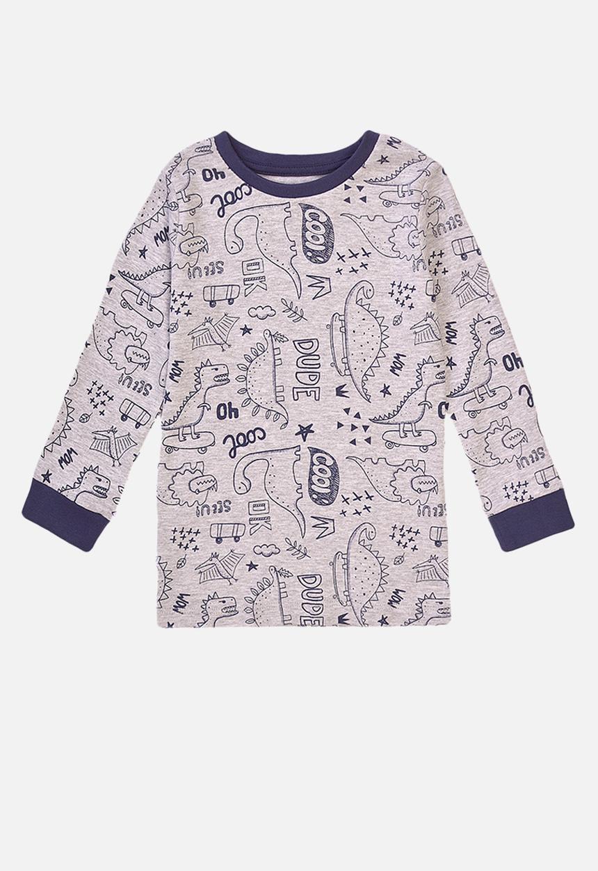 MINOTI - 2-piece dino pyjama set - grey