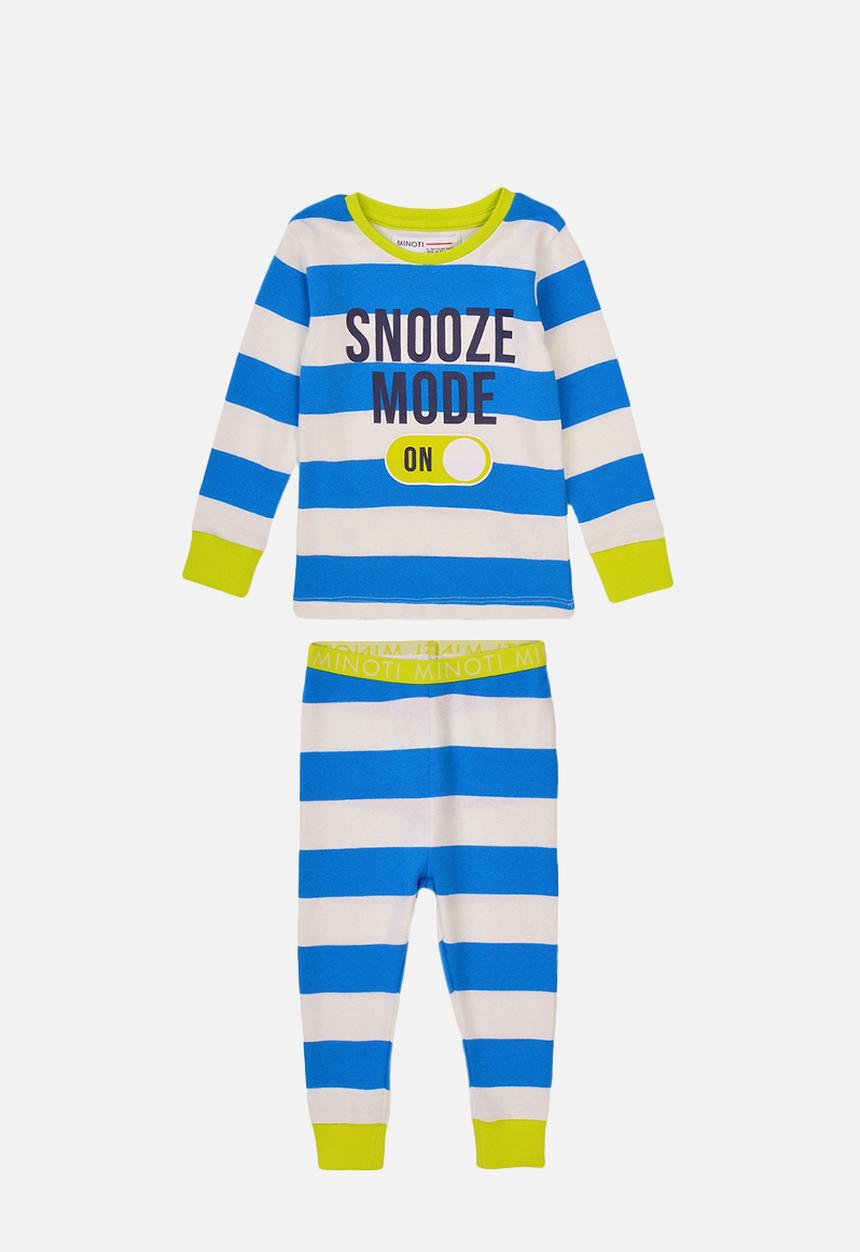 MINOTI - 2-piece snooze mode pyjama set - blue
