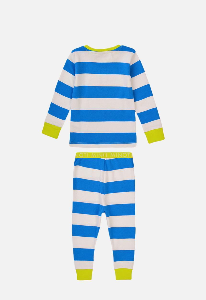 MINOTI - 2-piece snooze mode pyjama set - blue