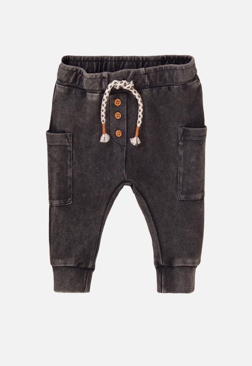 MINOTI - Long sleeve tee and pants set - tan & charcoal