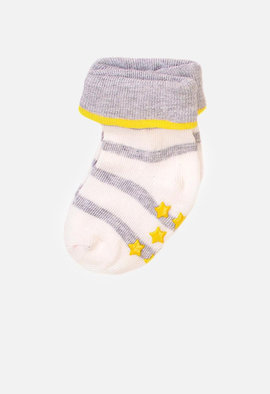 MINOTI - 3-Pack numbers rubber sole cuff socks - multi