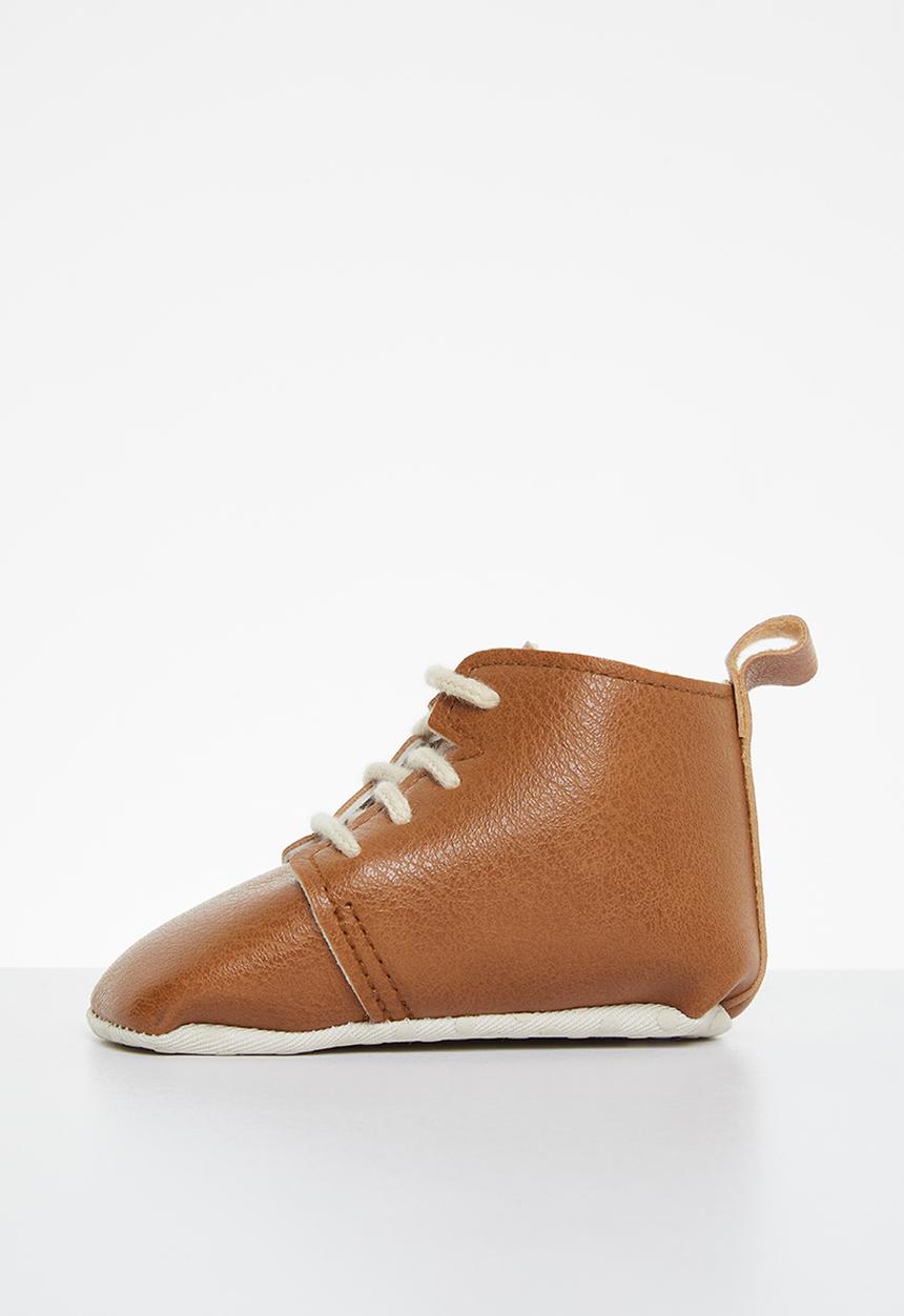 Pop Candy - Baby faux leather booties - brown